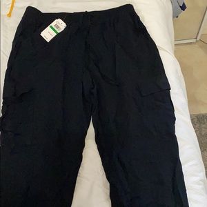 Black flowy work pants